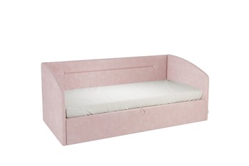 Кроватка 0.9 Альба (Софа), нежно-розовый (велюр) в Костроме