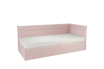 Кровать в детскую 0.9 Альба (Тахта), нежно-розовый (велюр) в Костроме