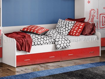 Подростковая кровать Алфавит (Красный) с ящиками в Костроме