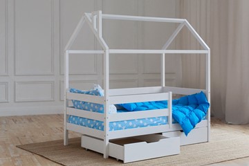 Кровать детская Домик с ящиками, цвет белый в Костроме - предосмотр 2