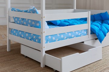 Кровать детская Домик с ящиками, цвет белый в Костроме - предосмотр 3