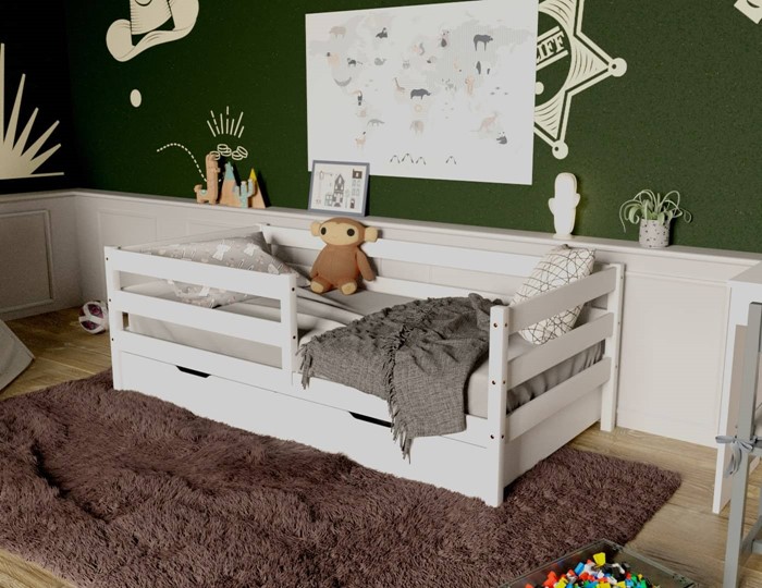 Кровать детская Софа с ящиками, цвет белый в Костроме - изображение 3