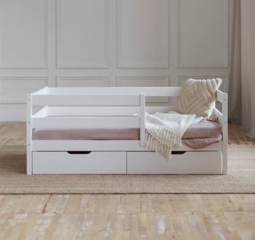Кровать детская Софа с ящиками, цвет белый в Костроме - изображение