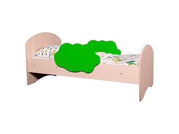 Детская кровать с бортиками Тучка, корпус Дуб млечный, фасад Лайм в Костроме