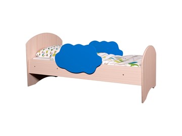 Детская кровать Тучка, корпус Дуб млечный, фасад Синий в Костроме