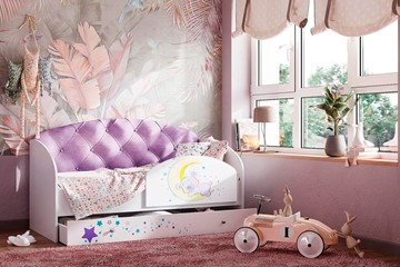 Кровать детская Звездочка с бортиком, Фиолетовый в Костроме
