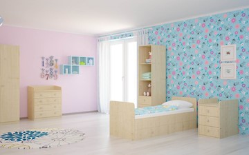 Кроватка в детскую с комодом POLINI Kids Simple 1100 Натуральный в Костроме - предосмотр 4