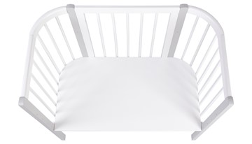 Кроватка детская приставная POLINI Kids Simple 120 Белый / Серый в Костроме - предосмотр 3