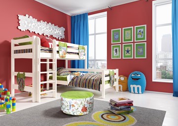 Двухъярусная детская кровать Соня, Вариант 7 Белый в Костроме