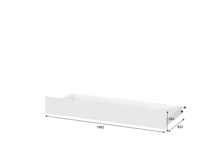 Кровать детская выкатная Токио, белый текстурный (одинарная (0,9х2,0) + выкатная) в Костроме - изображение 4