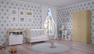 Комплект мебели для детской POLINI Kids Simple №2 Белый / Натуральный в Костроме