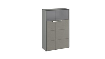 Распашной шкаф Наоми комбинированный двухстворчатый, цвет Фон серый, Джут ТД-208.07.29 в Костроме