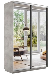 Шкаф 2-дверный Экспресс (2 зеркала) 1200x450x2200, бетон в Костроме