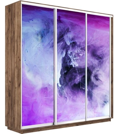 Шкаф Экспресс 2400х600х2200, Фиолетовый дым/дуб табачный в Костроме - изображение