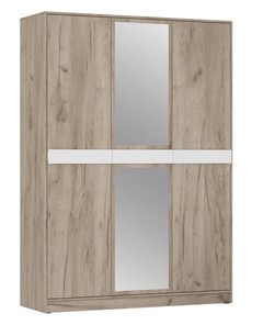 Шкаф трехдверный ШРК-3 Шарм с зеркалом Дуб Крафт Серый/Белый Бриллиант в Костроме