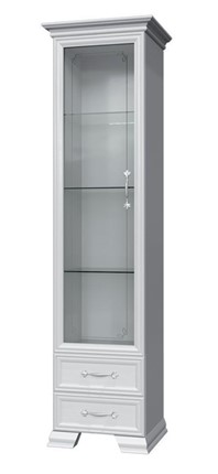 Шкаф-витрина Грация ШР-1, белый, 1 стекло, 420 в Костроме - изображение