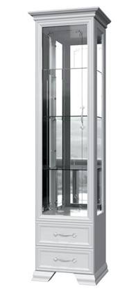 Шкаф-витрина Грация ШР-1, белый, 3 стекла, 420 в Костроме - изображение