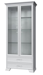 Шкаф-витрина Грация ШР-2, белый, 2 стекла в Костроме