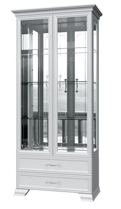 Шкаф-витрина Грация ШР-2, белый, 4 стекла в Костроме - изображение