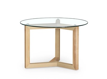 Журнальный стол Оникс-8, Натуральный массив/Прозрачное стекло в Костроме