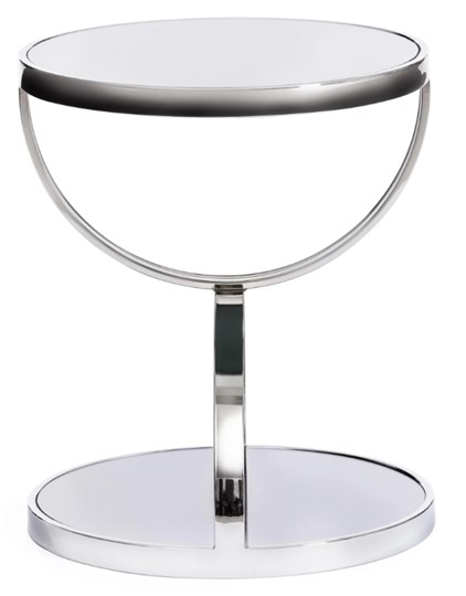 Кофейный столик GROTTO (mod. 9157) металл/дымчатое стекло, 42х42х50, хром в Костроме - изображение 1