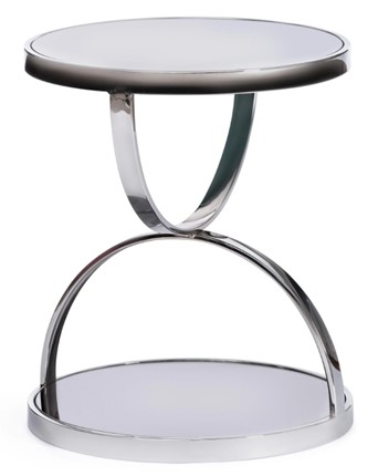 Кофейный столик GROTTO (mod. 9157) металл/дымчатое стекло, 42х42х50, хром в Костроме - изображение