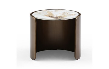 Круглый столик ET3095CI (D40) белая керамика /бронзовый в Костроме