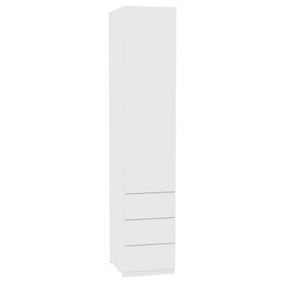 Шкаф одностворчатый Риал (H11) 230х45х45 PUSH to OPEN, Белый в Костроме - изображение