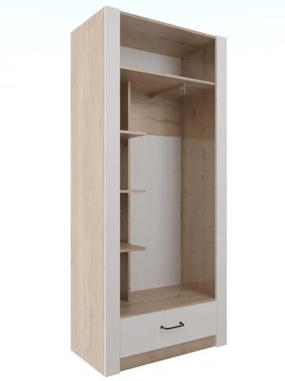 Шкаф гардеробный Ева 5 М1 дуб ирландский/белый матовый в Костроме - изображение 1