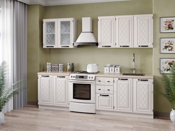 Модульный кухонный гарнитур Марина 2600(Белый/Алебастр) в Костроме