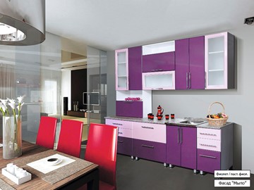 Гарнитур кухонный Мыло 224 2600, цвет Фиолет/Пастель фиолет в Костроме