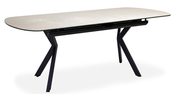 Кухонный стол раздвижной Шамони 3CX 180х95 (Oxide Avorio/Графит) в Костроме - предосмотр 1