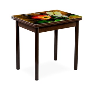 Кухонный пристенный стол СПА-01 СТФ, венге/фотопечать дерево/опоры прямые коричневые в Костроме