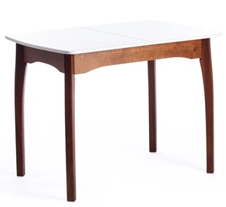 Кухонный стол раскладной Caterina, бук/мдф, 100+30x70x75, коричневый, белый арт.15856 в Костроме
