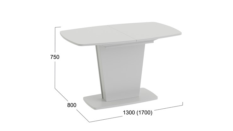 Стол раздвижной Честер тип 2, цвет Белый/Стекло белый глянец в Костроме - изображение 3