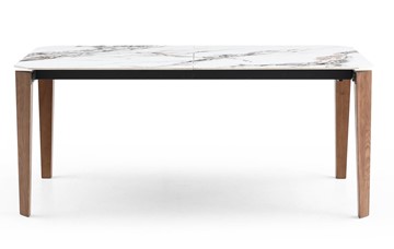 Кухонный стол раздвижной DT8843CW (180) белый мрамор  керамика в Костроме