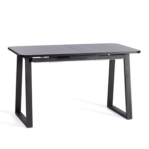 Кухонный раздвижной стол MALTIDO ЛДСП/HPL/металл, 130/160x75x75 Мрамор чёрный/чёрный арт.20627 в Костроме