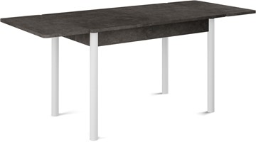 Кухонный стол раздвижной Милан-2 EVO, ноги белые, серый камень в Костроме - предосмотр 1