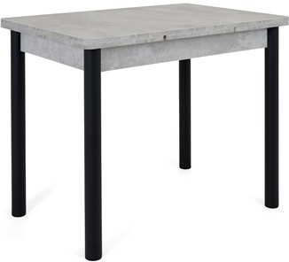 Раздвижной стол Милан-2 EVO, ноги черные, светлый цемент в Костроме