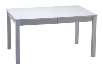 Кухонный стол раскладной Нагано-2 стекло белое opti (хром-лак) в Костроме - предосмотр