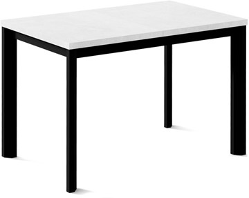 Кухонный раскладной стол Нагано-3L (ноги черные, белый цемент) в Костроме