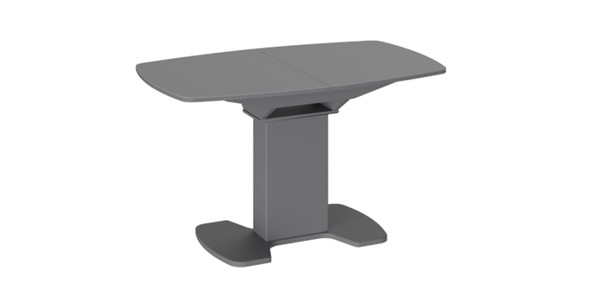 Раздвижной стол Портофино (СМ(ТД)-105.02.11(1)), цвет Серое/Стекло серое матовое LUX в Костроме - изображение