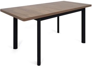 Кухонный стол раздвижной Токио-2L (ноги металлические черные, дуб табако) в Костроме - предосмотр 3