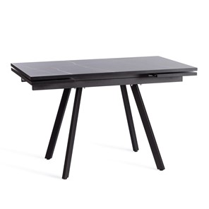 Обеденный раздвижной стол VIGO ЛДСП/HPL/металл,120x80x30х30х75 см, Мрамор чёрный/чёрный арт.19730 в Костроме