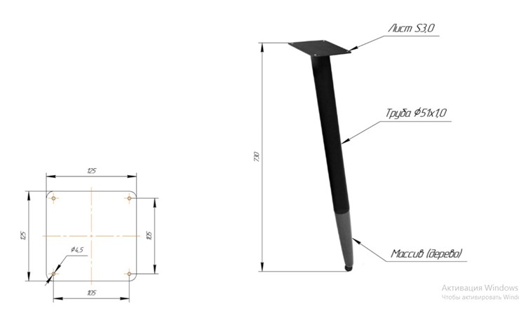 Стол на кухню SHT-TU12 (3 шт.)/ТT8 60/60 (черный/темный орех/прозрачный лак/коричневая сепия) в Костроме - изображение 1