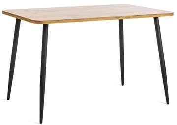 Обеденный стол PLUTO ЛДСП/металл, 120x80x77, Дуб вотан/Черный арт.19317 в Костроме - предосмотр