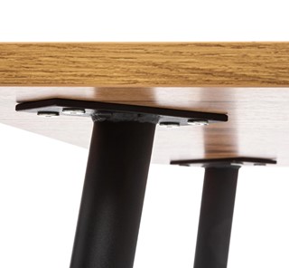 Обеденный стол PLUTO ЛДСП/металл, 120x80x77, Дуб вотан/Черный арт.19317 в Костроме - предосмотр 5