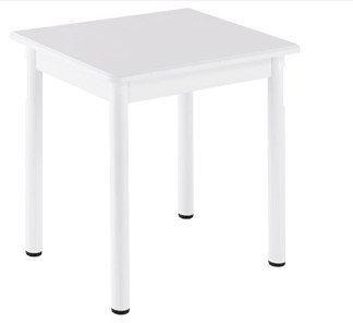 Кухонный пристенный стол НСПА-02 МДФ, белый МДФ/белое дерево/36 прямые трубки белый в Костроме
