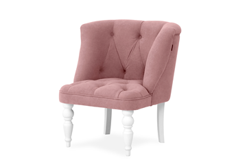 Мягкое кресло Бриджит розовый ножки белые в Костроме