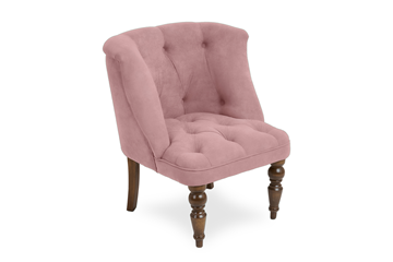 Кресло Бриджит розовый ножки коричневые в Костроме